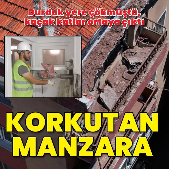 Çöken binanın etrafındaki kaçak katlar ortaya çıktı