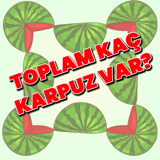 Bu bulmacaların cevabını bulabilir misiniz? Kaç karpuz var?
