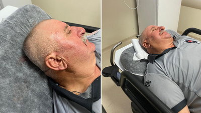 Hasta yakını güvenlik görevlisini darp etti