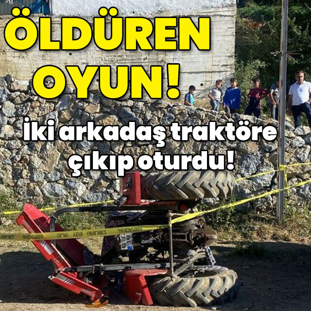 İki arkadaş traktöre çıkıp oturdu! Öldüren oyun!