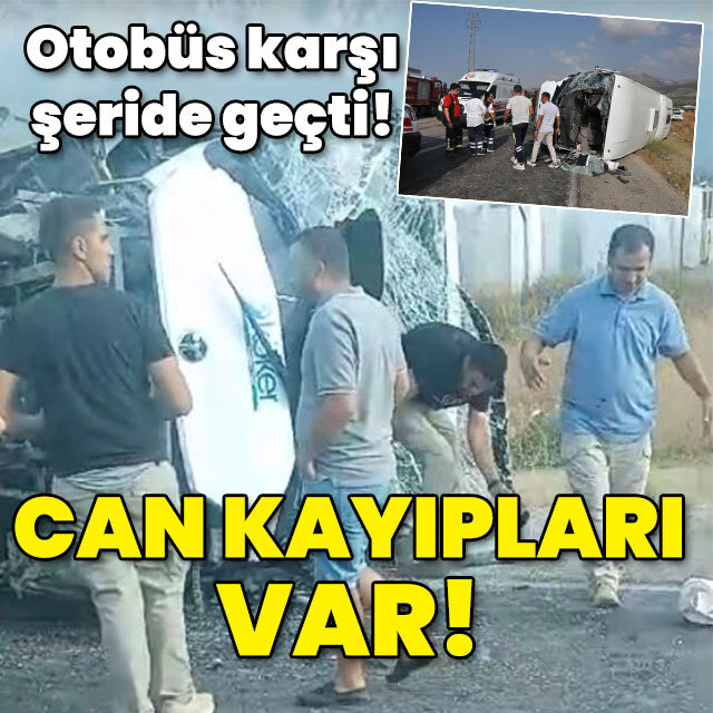 Otobüs karşı şeride geçti! Can kayıpları var!
