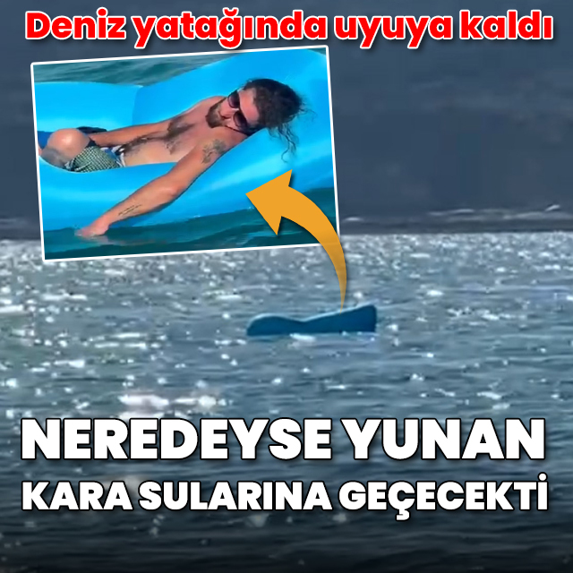 Saros Körfezi'nde deniz yatağında uyuyakalan tatilci 2 mil açıkta kurtarıldı