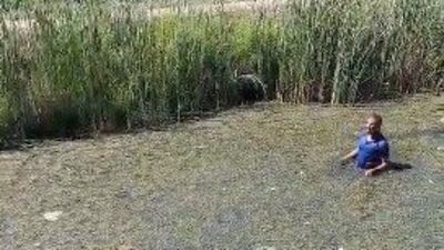 Jandarmadan kaçarken bataklığa saplandı!