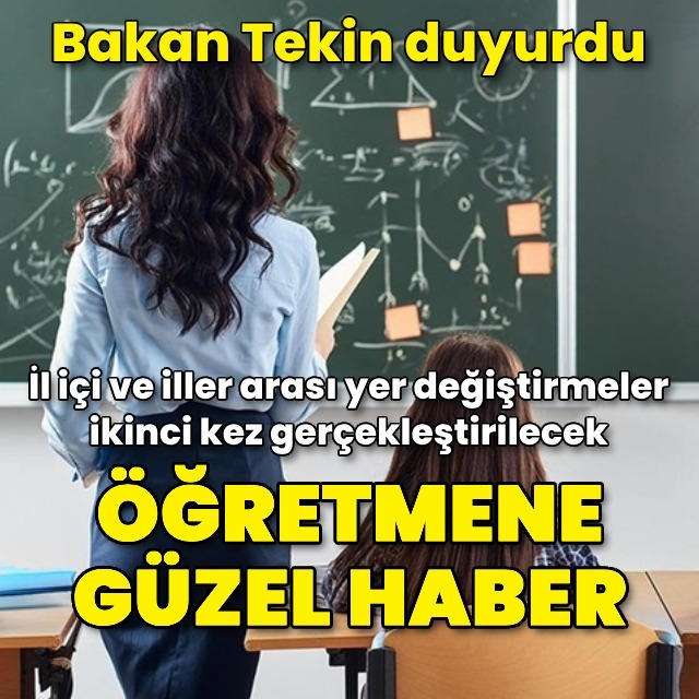 Öğretmenlere iyi haber