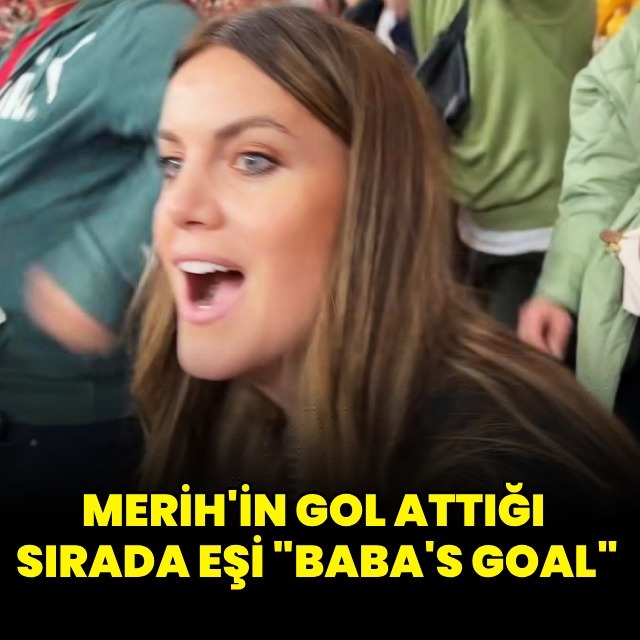 Merih'in attığı golde eşi
