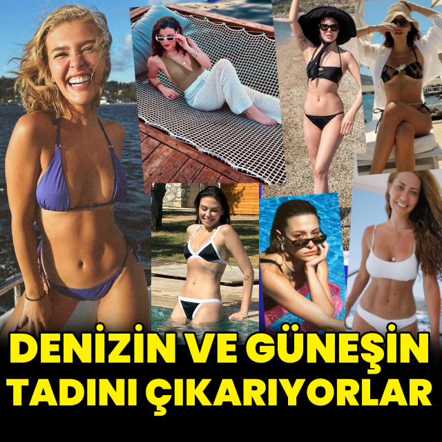 Deniz ve güneşin tadını çıkarıyorlar