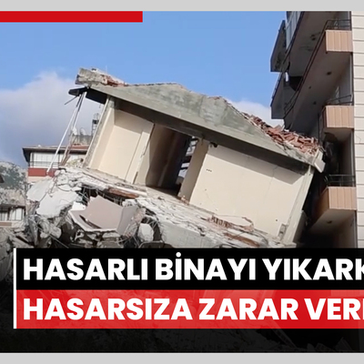 Hasarlı binayı yıkarken hasarsıza zarar verdiler