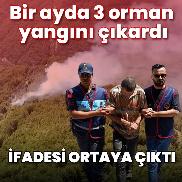 Bir ayda 3 orman yangını çıkardı: "Görevlilere kızdım yaktım"