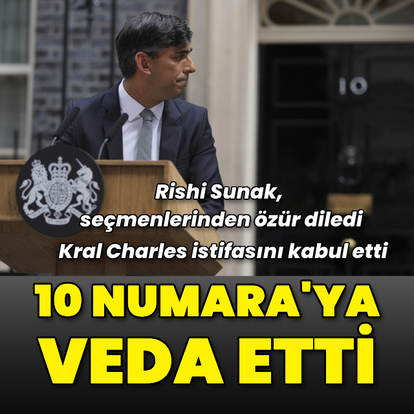 Rishi Sunak 10 Numara'ya veda etti