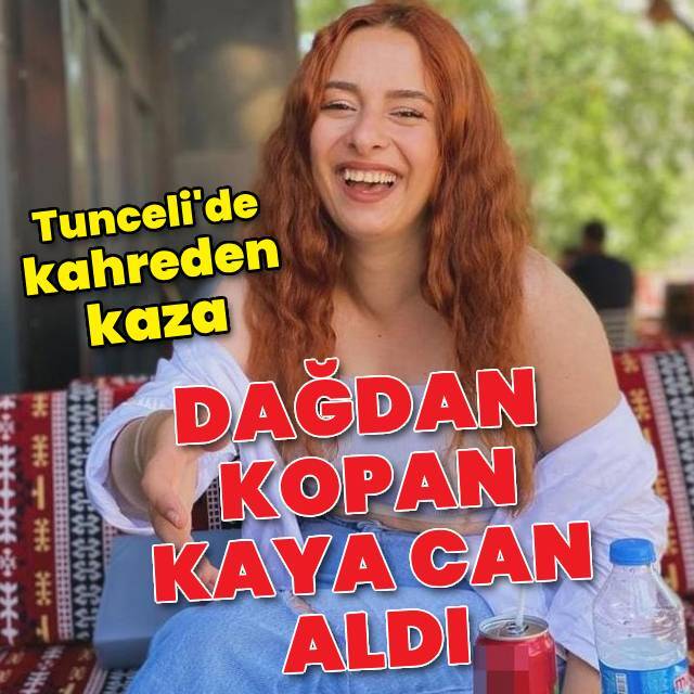 Dağdan kopan kaya can aldı