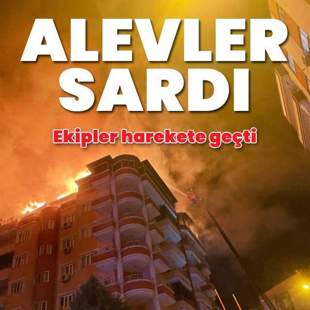 Teras katında yangın paniği