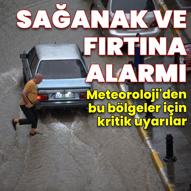 Sağanak yağmur ve kuvvetli rüzgar uyarısı