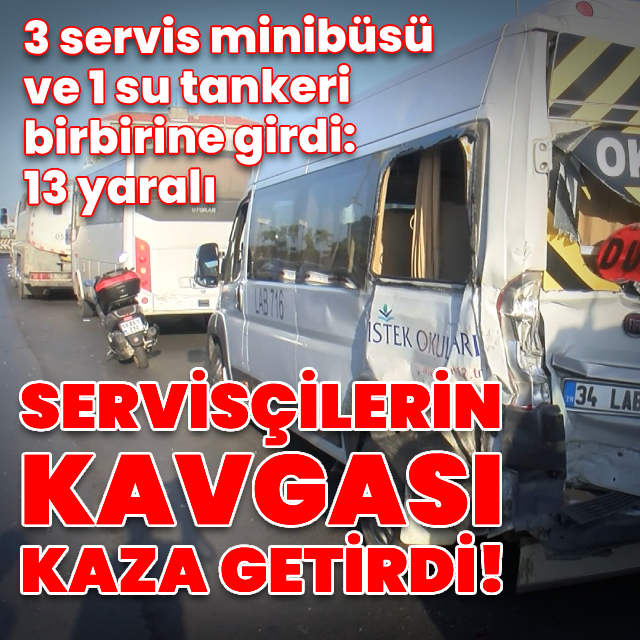 Servisçilerin yol tartışması kaza getirdi!