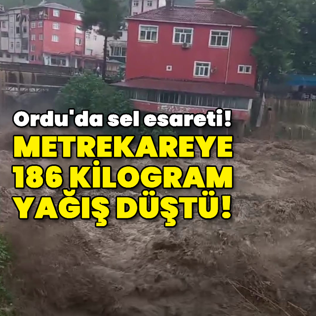 Ordu'da sel esareti! Metrekareye 186 kilogram yağış düştü