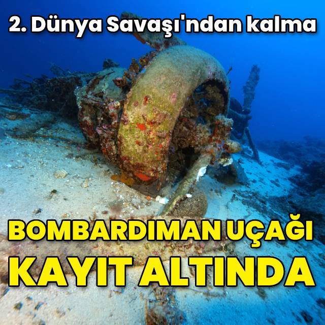 2. Dünya Savaşı'ndan kalma! Bombardıman uçağı kayıt altında...