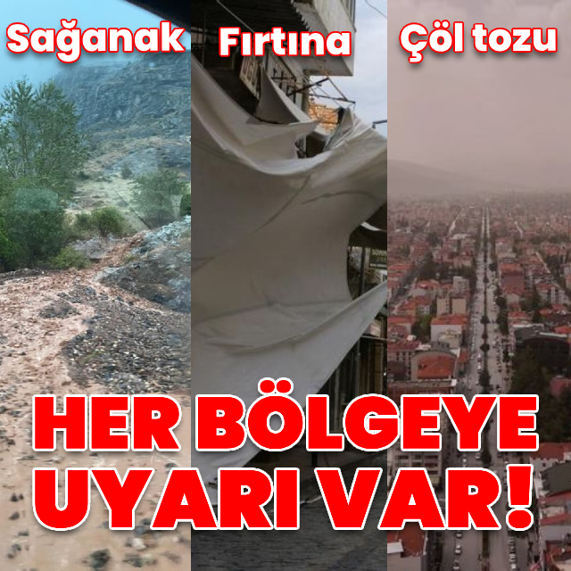 Sağanak, fırtına ve çöl tozu uyarıları