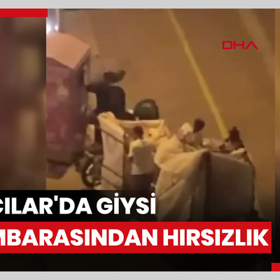 Avcılar'da giysi kumbarasından hırsızlık