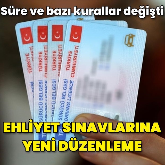 Ehliyet sınavlarında düzenleme