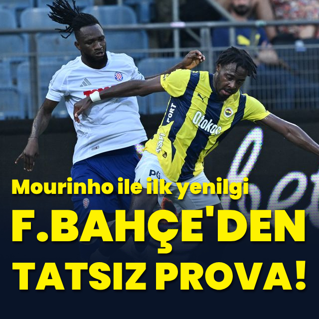 F.Bahçe'den tatsız prova!