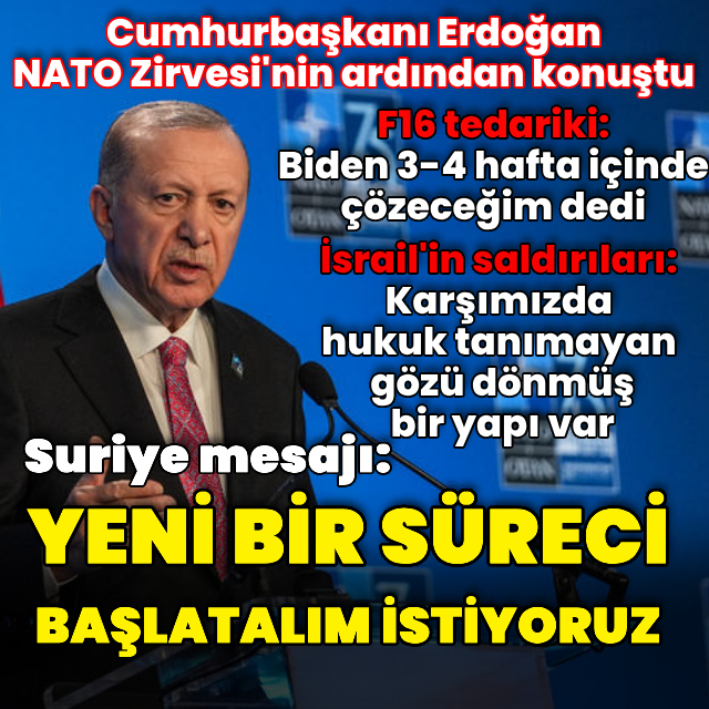 Cumhurbaşkanı Erdoğan'dan NATO Zirvesi'nde açıklamalar