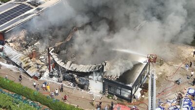 Bursa'da soğuk hava deposunda yangın