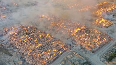 Kağıt fabrikasındaki yangın 2'nci günde