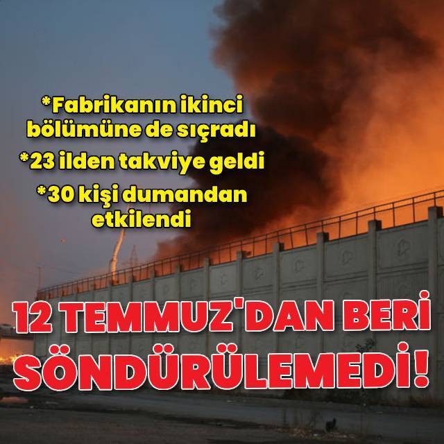 Kağıt fabrikasındaki yangın 12 Temmuz'dan beri söndürülemedi