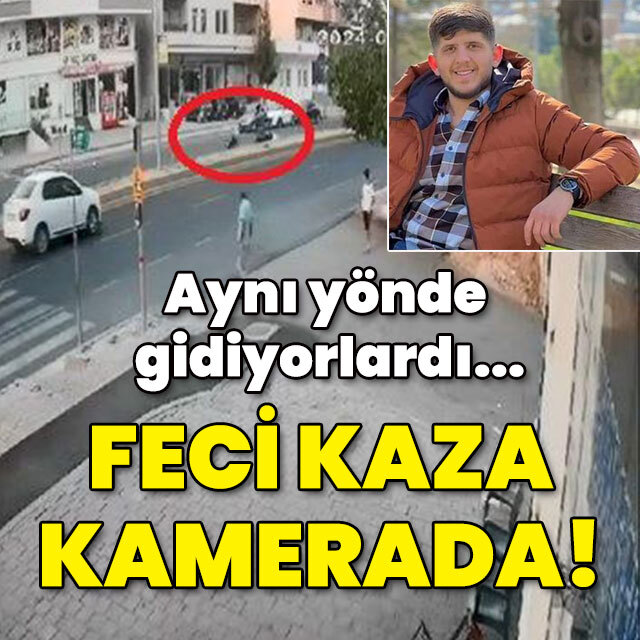 Aynı yönde gidiyorlardı... Öldüren kaza kamerada!
