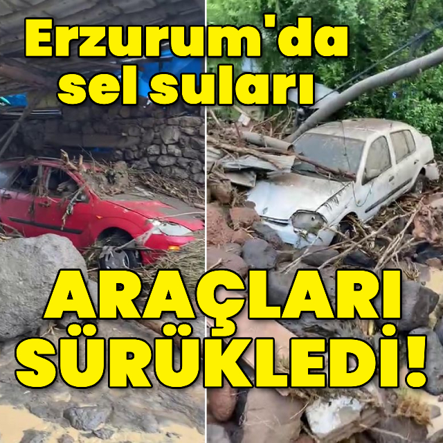 Erzurum'daki selin yıkımı görüntülendi!