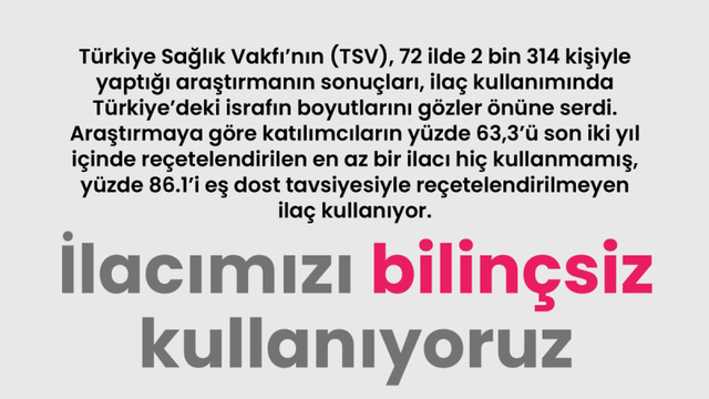 İlacımızı bilinçsiz kullanıyoruz