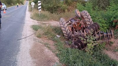 İki traktör çarpıştı: 1 ölü