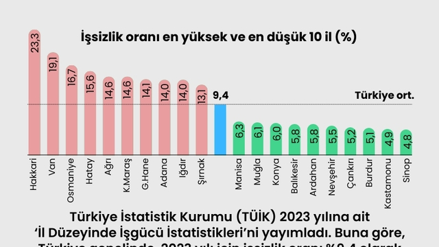 İllere göre işgücü istatistikleri