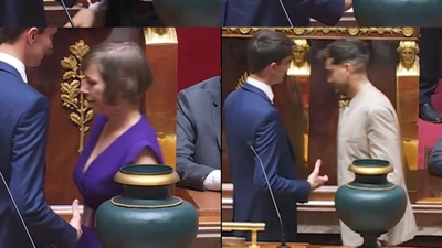 Fransız vekiller aşırı sağcı vekilin elini sıkmadı