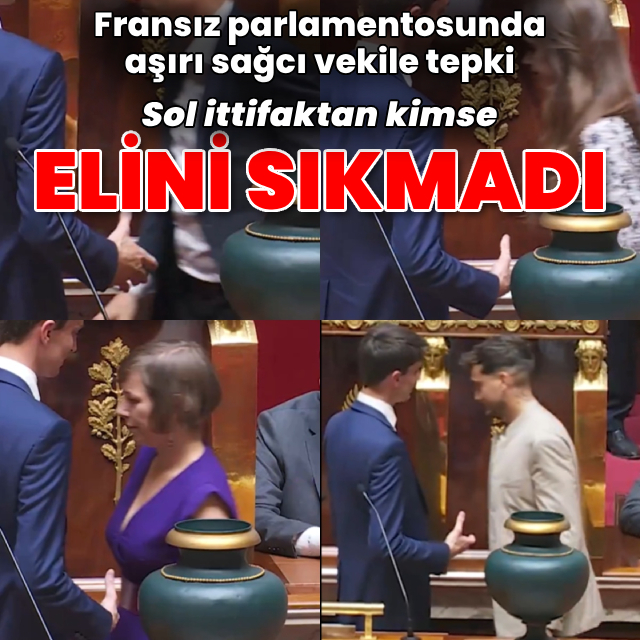 Fransız vekiller aşırı sağcı vekilin elini sıkmadı