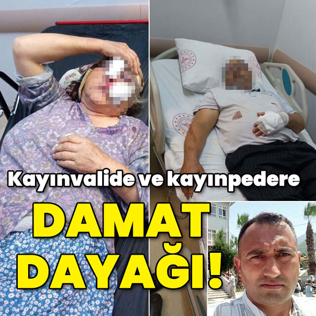 Kayınvalide ve kayınpedere damat dayağı!