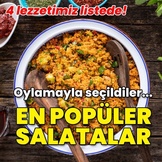 4 lezzetimiz listede... En popüler salatalar!