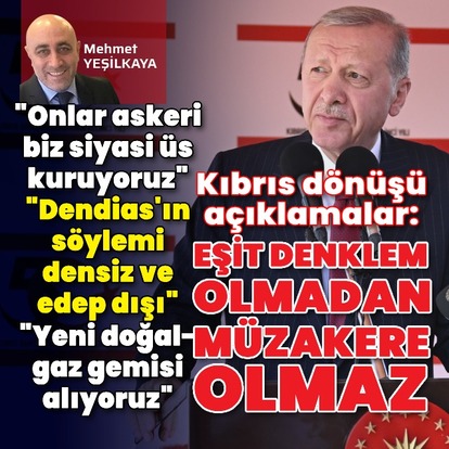Cumhurbaşkanı Erdoğan KKTC dönüşü konuştu