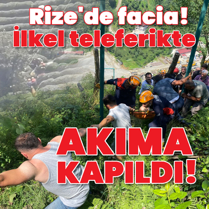 İlkel teleferikte akıma kapıldı!