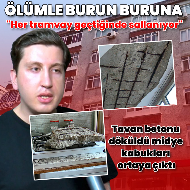 İstanbul'da tedirgin eden bina: "Her tramvay geçtiğinde sallanıyor"