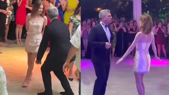 Çıplak ayakla dans etti