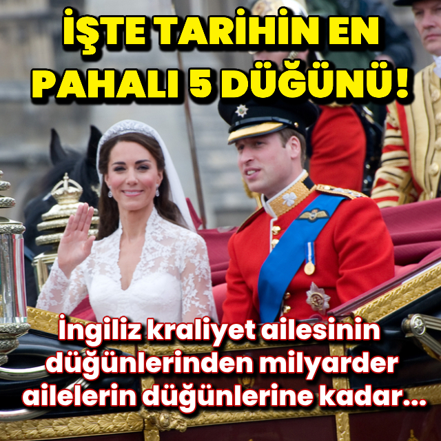 Tarihin en pahalı 5 düğünü!