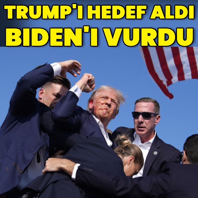 Trump'ı hedef aldı Biden'ı vurdu