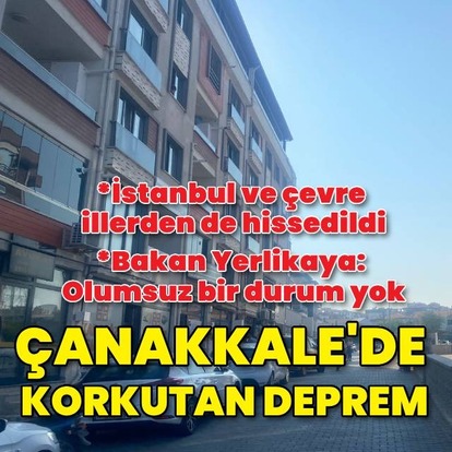 Çanakkale'de 4.7'lik deprem
