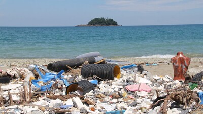 Ada manzaralı çöplük