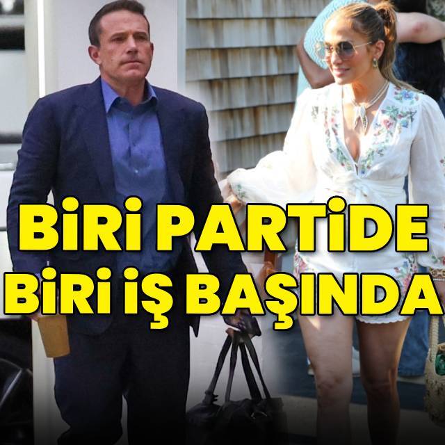 Eşi kutlamada kendi iş başında