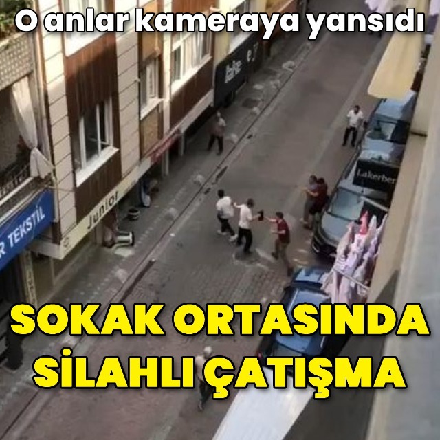 Silahlı kavga kamerada