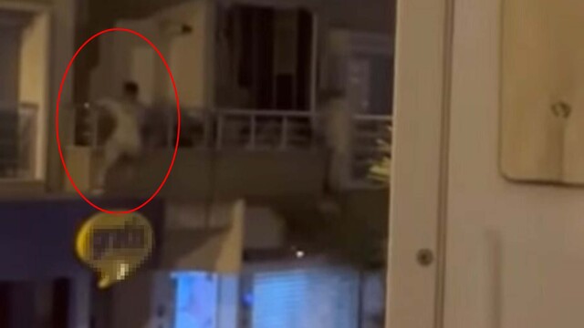 Polisi görünce örümcek adama bağladı