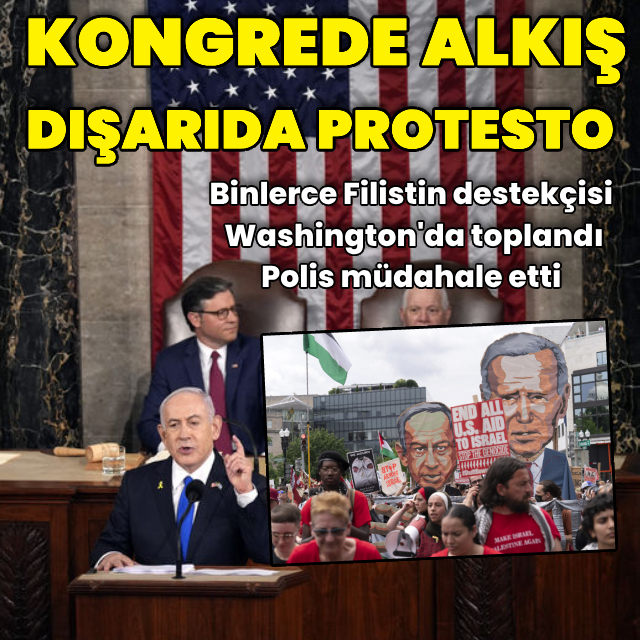 Kongrede alkışlandı dışarıda protesto edildi
