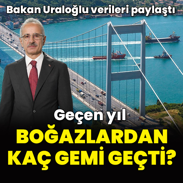 Geçen yıl boğazlardan 83 bin 892 gemi geçti