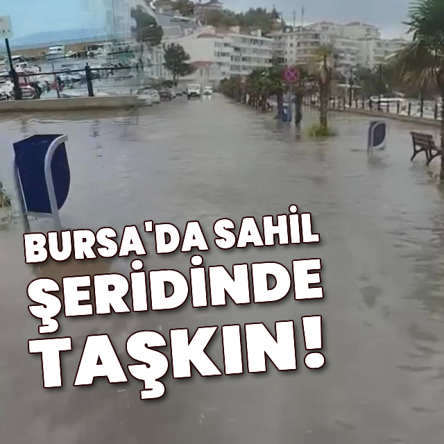 Bursa'da sahil şeridinde taşkın!